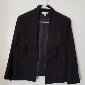 Dressbarn Ruffle Front Black Blazer Medium